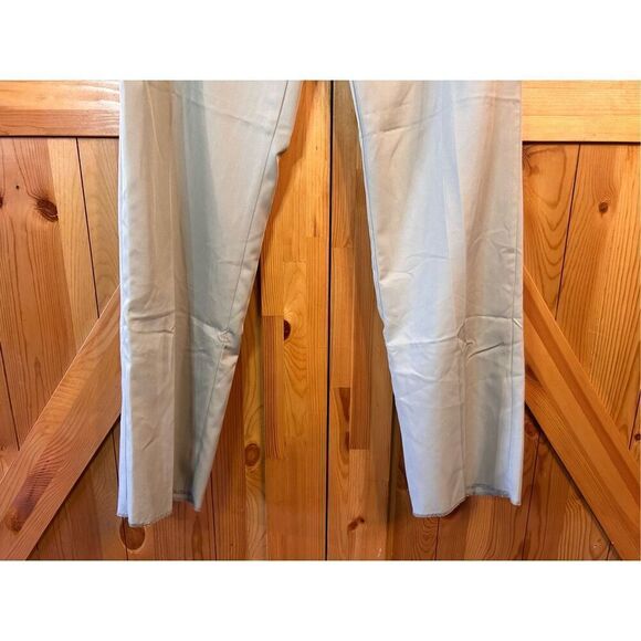 Russell Athletic Mens Dress Pants Size 34 beige Straight Leg Flat Front Unhemmed - Picture 2 of 8